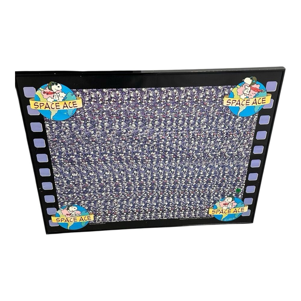 Peanuts Snoopy Space Ace Magic Eye Vintage 1993 Holusion Poster In Flame